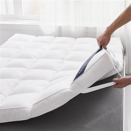 酒店柔软床垫布草 宾馆羽丝绒床垫软垫 白色床褥床上用品批发定制