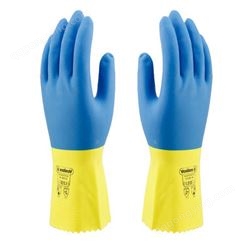 代尔塔 201330 乳胶浸胶手套防化耐磨防滑耐酸碱防护手套